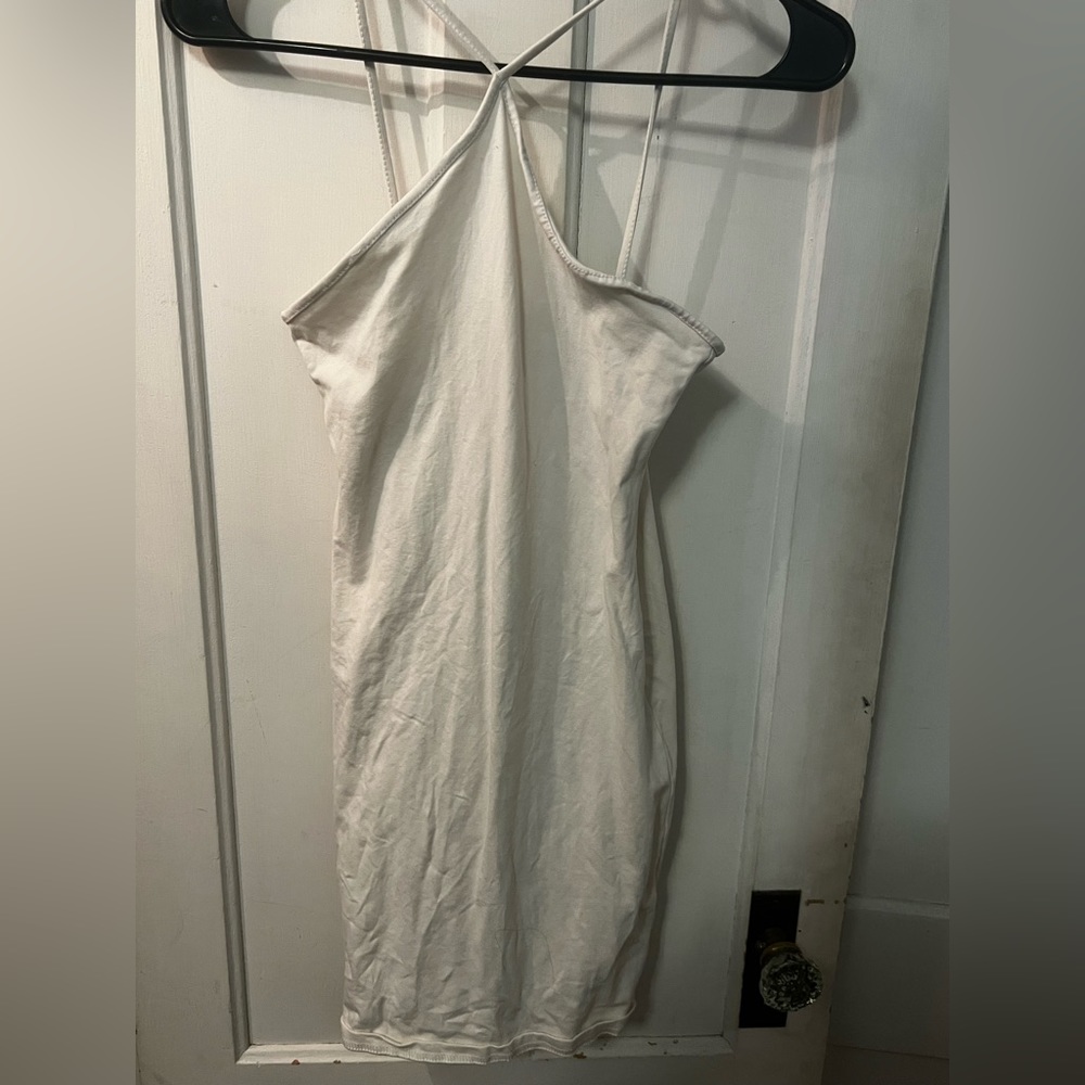 White divided dress